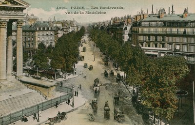 Bulevares de París, visto desde el Boulevard de la Madeleine de French Photographer