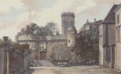 Bourdeilles, Castillo, Lado de la entrada de French Photographer