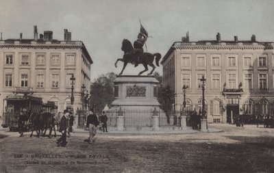 Bruselas, Place Royale, Estatua de Godefroid de Bouillon de French Photographer