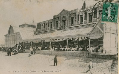 Calais, El Casino, El Restaurante. Postal enviada el 14 de agosto de 1913. de French Photographer