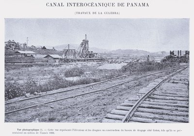Canal Interoceánico de Panamá, Trabajos de La Culebra (foto en b/n) de French Photographer