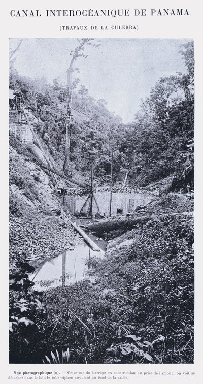 Canal Interoceánico de Panamá, Trabajos de La Culebra (foto en b/n) de French Photographer