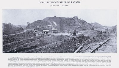 Canal Interoceánico de Panamá, Trabajos de La Culebra (foto en b/n) de French Photographer