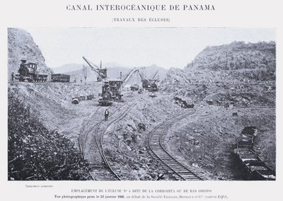 Canal Interoceánico de Panamá, trabajos de las esclusas de French Photographer