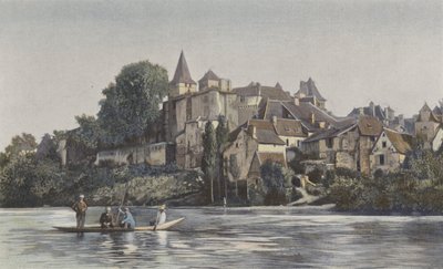 Carennac, Vista general de la ciudad en la orilla izquierda del Lot de French Photographer