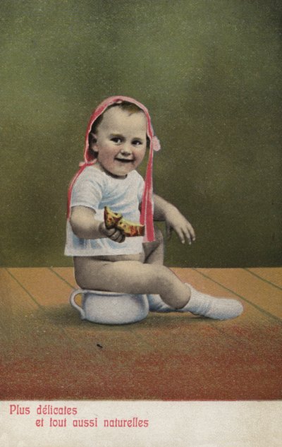 Niño sentado en el orinal de French Photographer