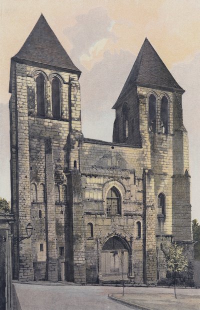 Chinon, Iglesia de Saint-Mexme, Fachada oeste (Escuela) de French Photographer
