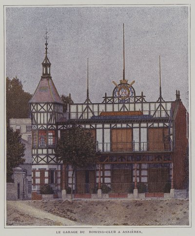 Casa club del club de remo Societe des Regates Parisiennes, Asnieres, París, Francia de French Photographer