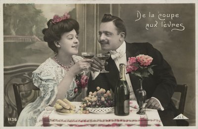 Pareja bebiendo champán de French Photographer