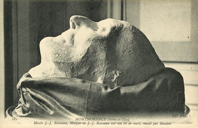 Máscara mortuoria de Jean-Jacques Rousseau, moldeada por Houdon de French Photographer
