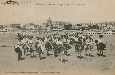 Paseos en burro en la playa de Les Sables-d