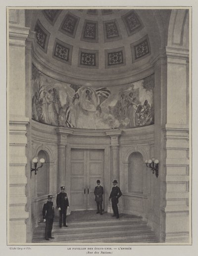 Entrada al pabellón americano, Exposición Universal 1900, París de French Photographer