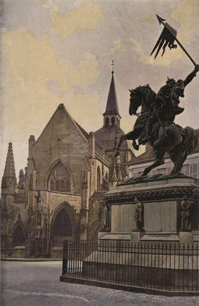Falaise, Iglesia de la Trinidad y Estatua de Guillermo el Conquistador de French Photographer