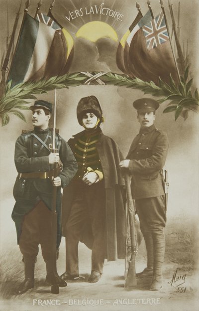 Primera Guerra Mundial, alianza Francia - Bélgica - Inglaterra, siglo XX (foto) de French Photographer