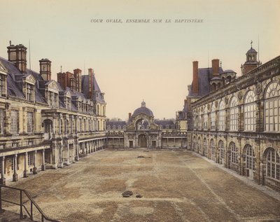 Fontainebleau: Cour Ovale, Conjunto en el Baptisterio (foto en color) de French Photographer