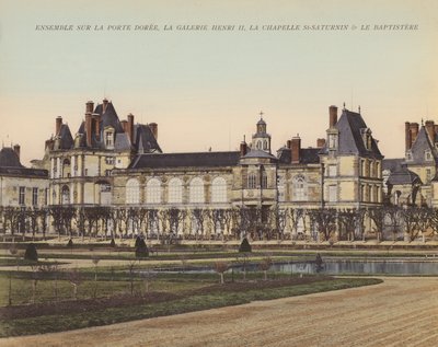 Fontainebleau: Conjunto en la Porte Doree, Galerie Henri II, Chapelle St-Saturnin  Le Baptistere (foto color) de French Photographer