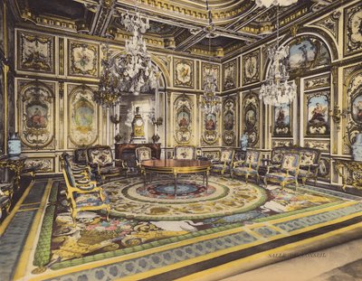 Fontainebleau: Salón del Consejo (foto en color) de French Photographer