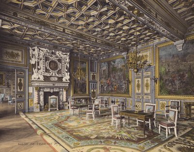 Fontainebleau: Salón de Francisco I (foto en color) de French Photographer