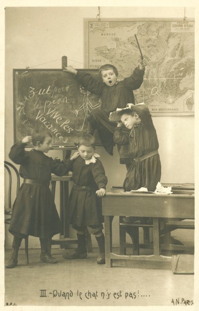 Escolares franceses jugando, Vive Les Vacances de French Photographer