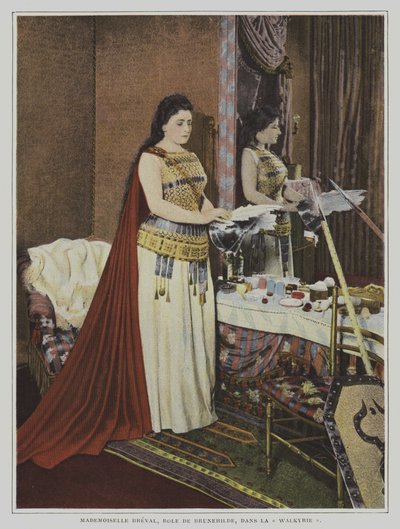 La soprano francesa Lucienne Bréval en el papel de Brunilda en la ópera Die Walküre de Richard Wagner de French Photographer