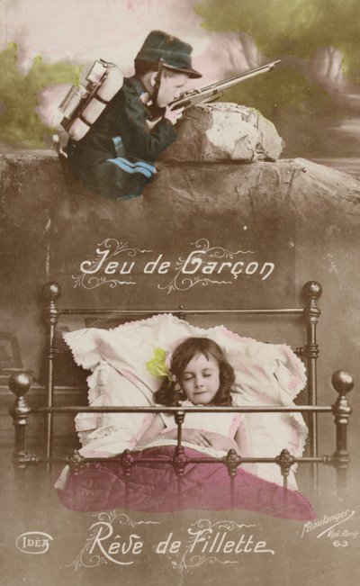 Juego del niño y sueño de la niña de French Photographer