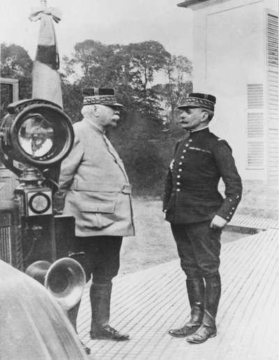 General Joffre y General Foch, 1914 de French Photographer