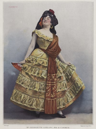 Georgette Leblanc como Carmen, 1899 de French Photographer