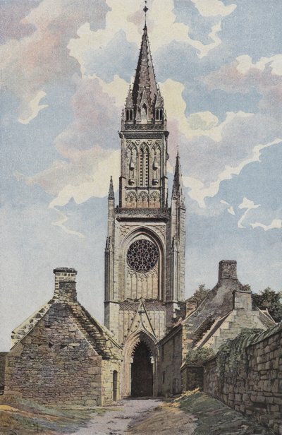 Guern, Capilla N D de Quelven, Campanario, lado O de French Photographer