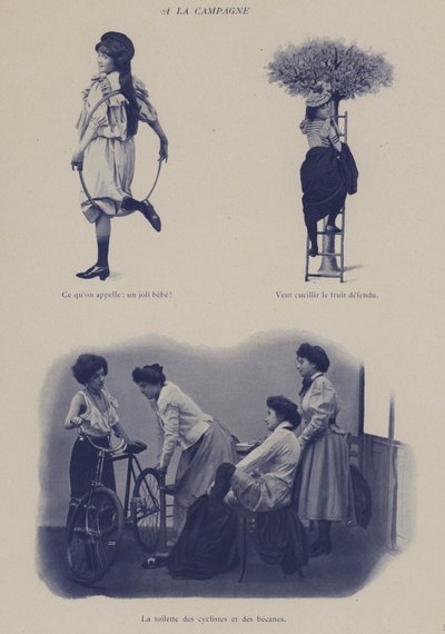 Ilustración para Petites Parisiennes (es decir, jóvenes trabajadoras en París) de French Photographer