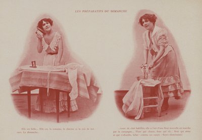 Ilustración para Petites Parisiennes (es decir, jóvenes trabajadoras en París) de French Photographer