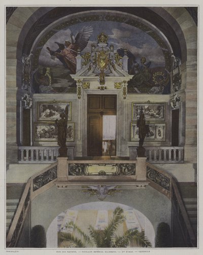 Interior del pabellón alemán, Exposición Universal 1900, París de French Photographer