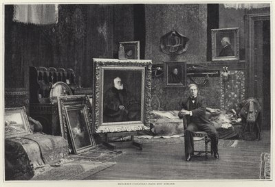 Jean-Joseph Benjamin-Constant en su taller de French Photographer
