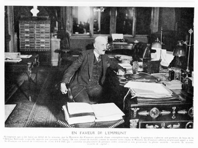 Joseph Caillaux hablando por la radio en 1925, de Le Monde Illustré, 1925 de French Photographer