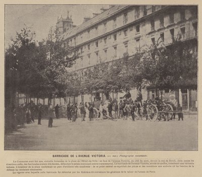 La Comuna de París, Barricada de la Avenida Victoria, 21 de mayo de French Photographer
