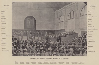 La Comuna de París, Juicio de los Diecisiete Principales Miembros de la Comuna, el 2 de septiembre de 1871 de French Photographer