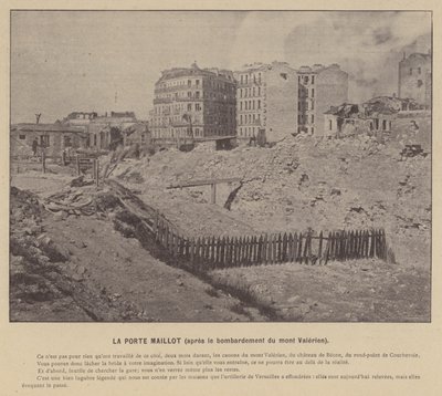 La Comuna de París, La Porte Maillot, después del bombardeo del monte Valerien de French Photographer