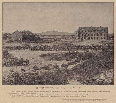 La Comuna de París, El Fuerte de Issy, Marzo 1871, Vista panorámica, Lado oeste de French Photographer