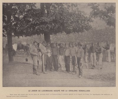 La Comuna de París, El Jardín de Luxemburgo Ocupado por la Caballería Versallesca de French Photographer