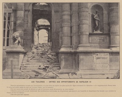 La Comuna de París, Las Tullerías, Entrada de los Apartamentos de Napoleón III de French Photographer
