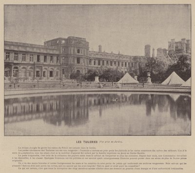 La Comuna de París, Las Tullerías, vista desde el jardín de French Photographer