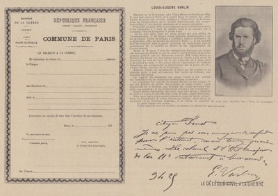 La Comuna de París, Louis-Eugene Varlin de French Photographer