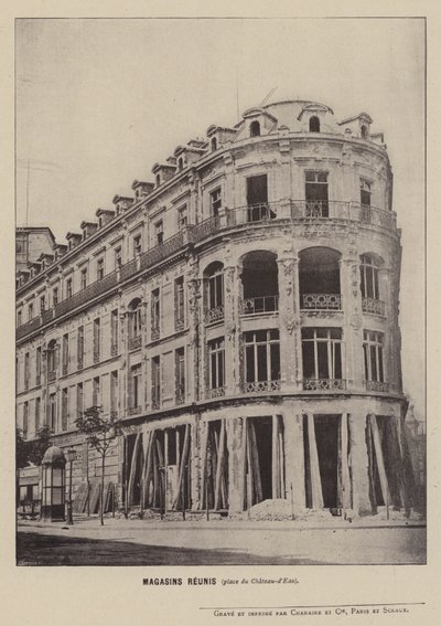 La Comuna de París, Almacenes Reunidos, plaza del Chateau-d