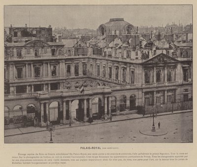 La Comuna de París, Palais-Royal, vista exterior de French Photographer