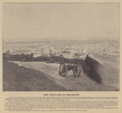 La Comuna de París, Parque de Artillería de Montmartre de French Photographer