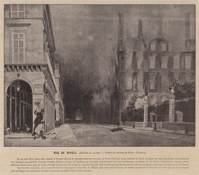 La Comuna de París, Rue De Rivoli, Mañana del 24 de mayo (foto en b/n) de French Photographer