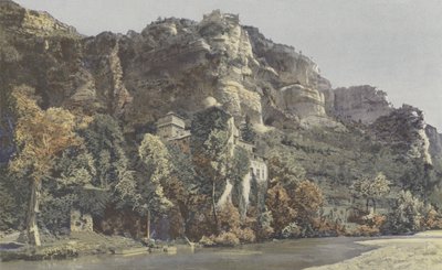 Laval-du-Tarn, Castillo de la Caze, en la orilla derecha del Tarn de French Photographer