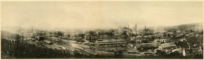 Le Creusot, vista panorámica del Álbum des Fers et Aciers de la compañía Schneider & Cie, 1895 de French Photographer