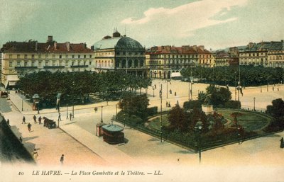 Le Havre, La Plaza Gambetta, El Teatro de French Photographer
