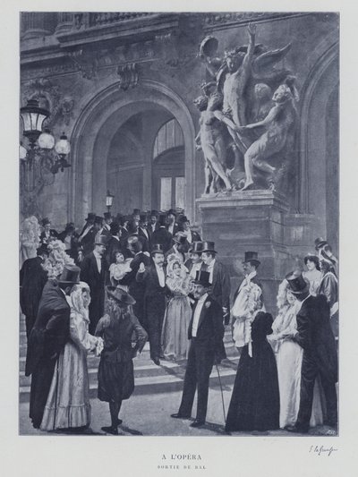 Saliendo de un baile en la Ópera de París de French Photographer