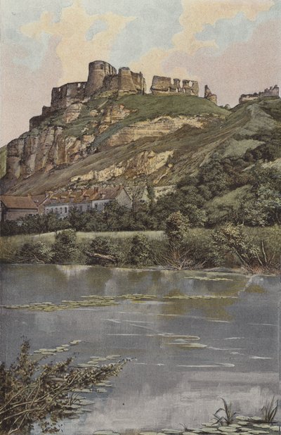 Les Andelys, Castillo Gaillard, Lado del río de French Photographer